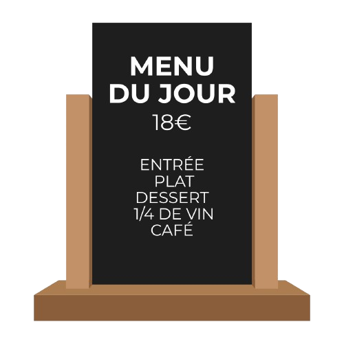 ardoise menu du jour sapiniere